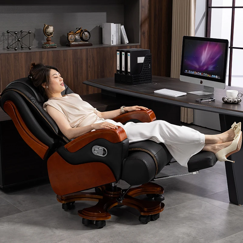 Executive Computer Office Chair Nordic Comfortable Designer Throne Office Chair Leather Reading Sillas De Oficina Home Furniture