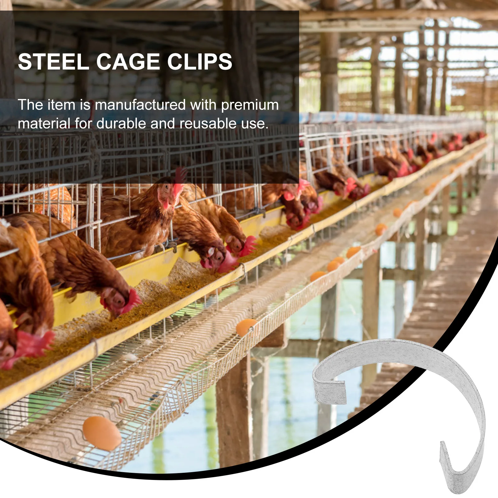 

20Pcs Metal Cage Clips Reusable Chicken Door Hook Strong Secure Snap Buckles for Parrot Cage Assembly Portable Pet Supplies