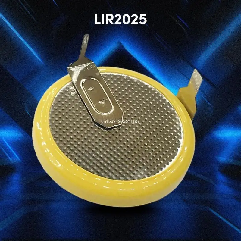 2Pcs LIR2025 Rechargeable Battery 3.6V Lithium Button Batteries Coin Battery Dropship