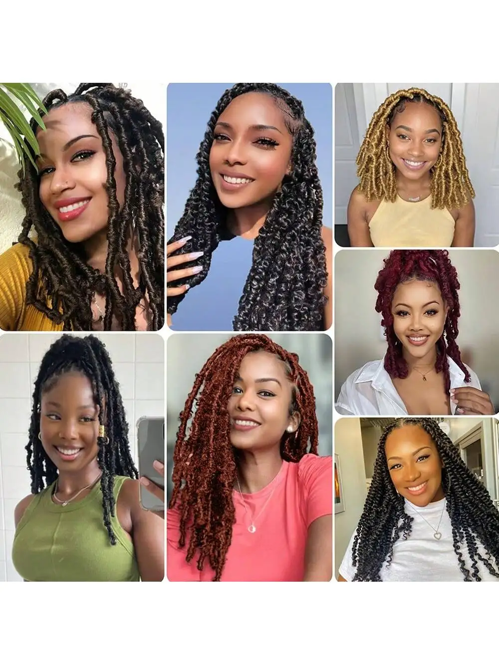 ผมถักเปียแบบแอฟริกันสปริงตี้ แอฟโฟร ทวิสต์ มาร์เลย์ ขนาด 8-36 นิ้ว |   8 แพ็ค |   ผมสังเคราะห์แบบหยิกฟูสำหรับถักโครเชต์ เหมาะสำหรับวันฮาโลวีนและคริสต์มาส