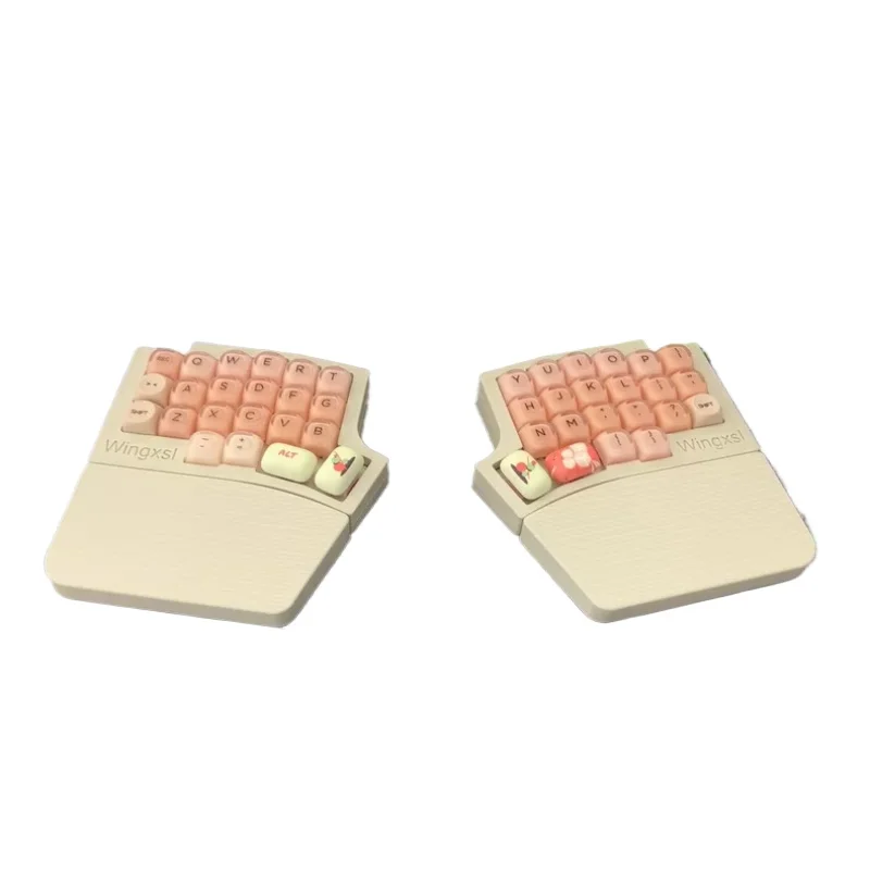 Futago 40% Wireless Split Keyboard, Bluetooth/Wired, Hot-Swappable Switches, PLA Case, Palm Rest, Ergonomic Keyboard