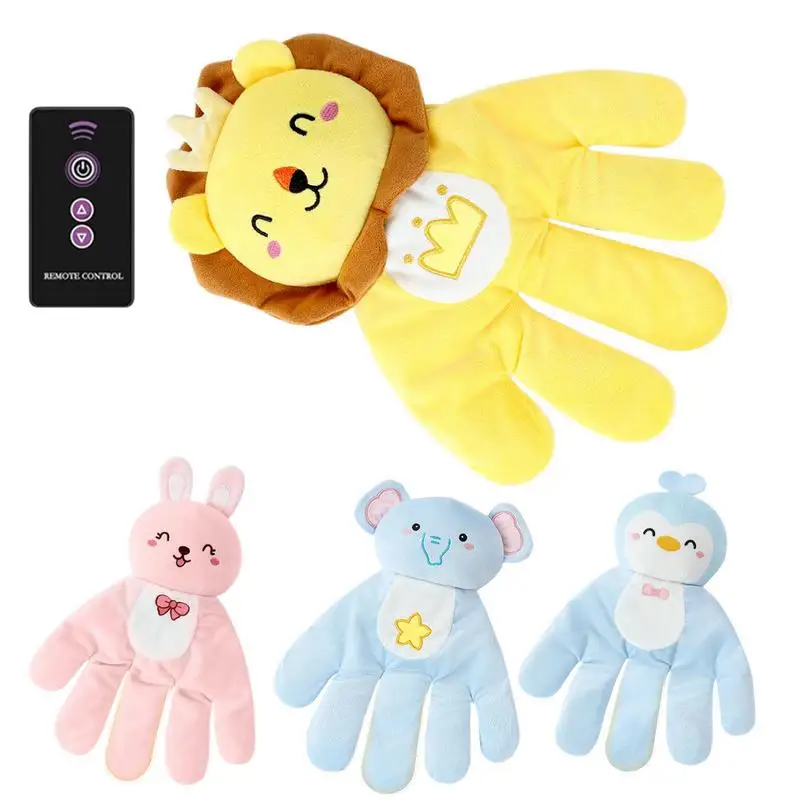 Baby Soothing Palm Cartoon Animal Remote Control Electric Sleeping Patting Palm Baby Soothing Cushion For Baby Sleep Aid Palm