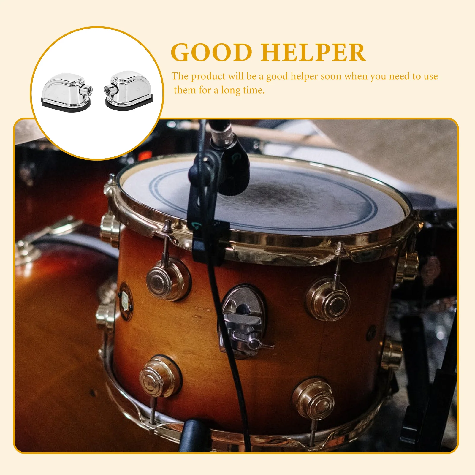 

2Pcs Ear Hooks Snare Drum Lugs Zinc Alloy Smooth Surface Instrument Supplies Replacement Parts for Drum Set Tom Tambourine Bass