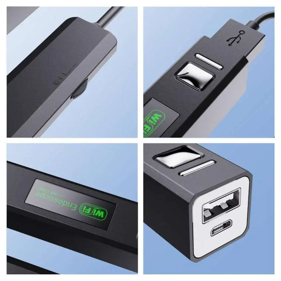 HD WiFi Micro Endoscope Camera, IP68 Waterproof Lens, Borescope, Car Sewer Inspection, iPhone, Android, PC, iPad, 8mm, 720P