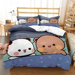 Cute BuBu Bear kawaii Bedding set Cartoon Anime All Season Duvet Cover Soft Quilt Cover and Pillowcases Single/Double/Queen/King