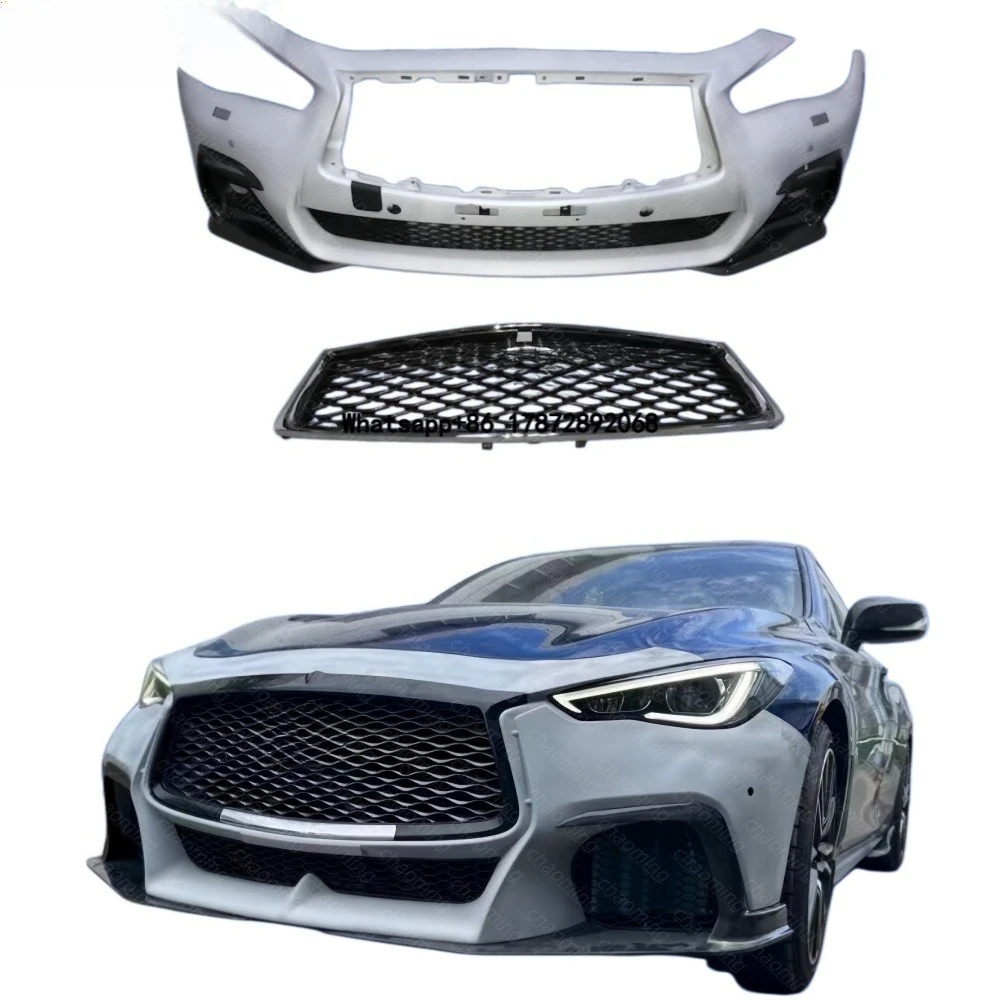 

Half Carbon Fiber Front Bumper Body Kit for Infiniti Q60 2016-2020 Factory Direct