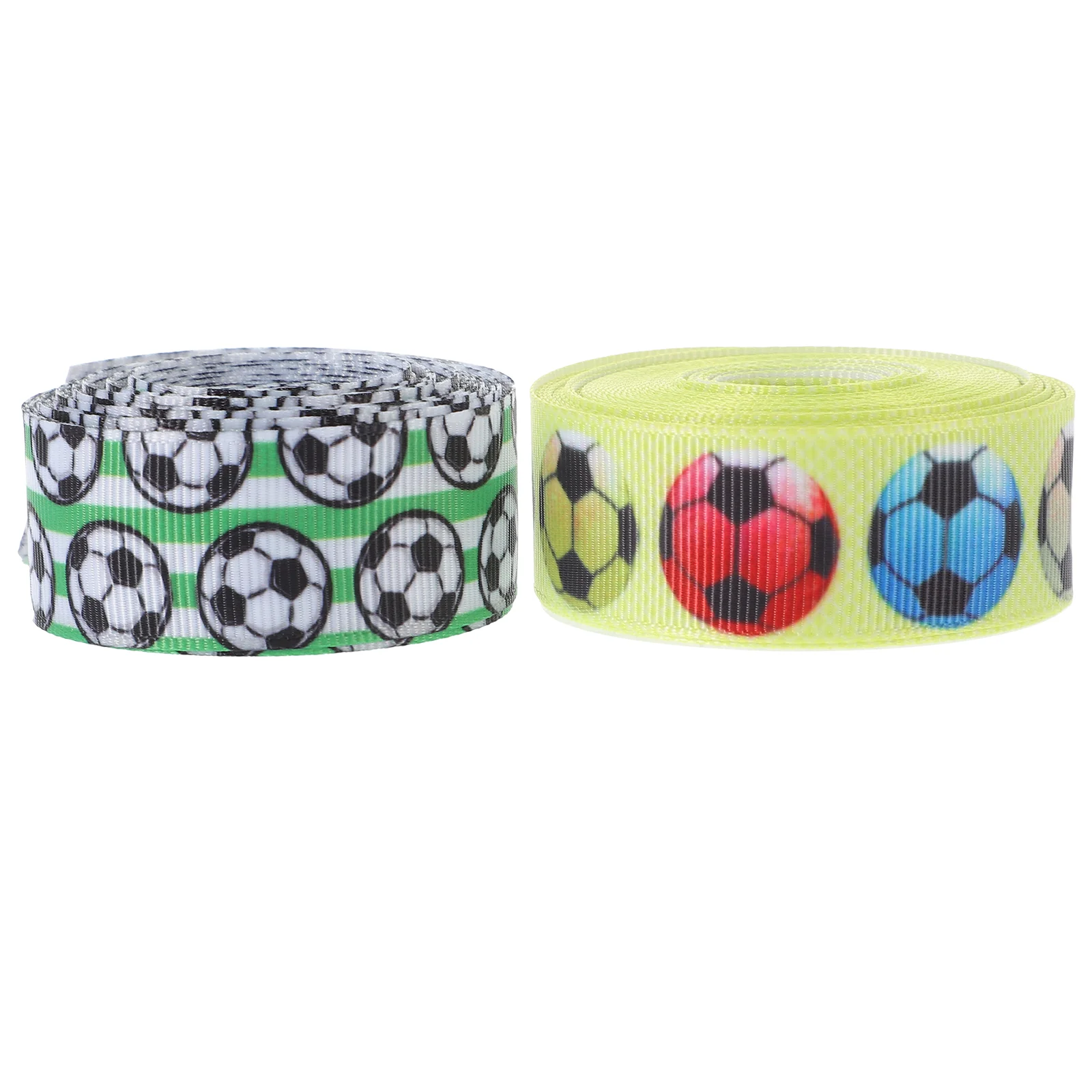 Thermal Transfer Rib Tape Ribbons for Crafts Cake Decoration Elegant Design Soccer Novelty Gift Creative Football