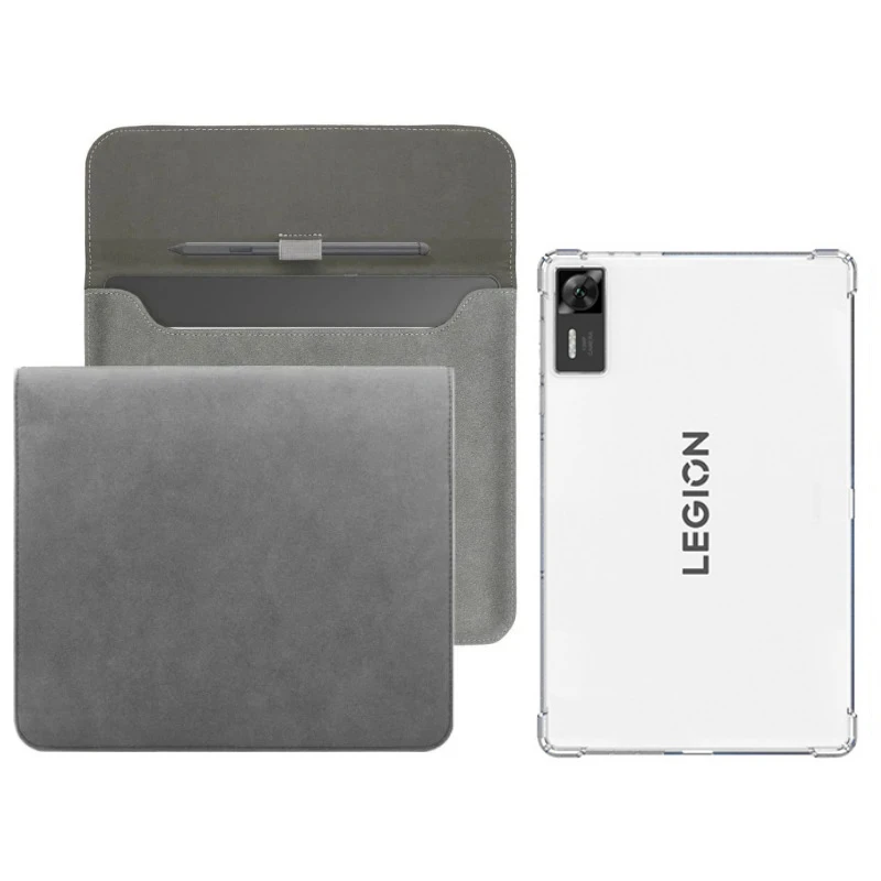 

2-в-1 для Lenovo Legion Y700 Gen 4 TB322FC 8,8 "прозрачный противоударный чехол из ТПУ + тонкая сумка для хранения планшета