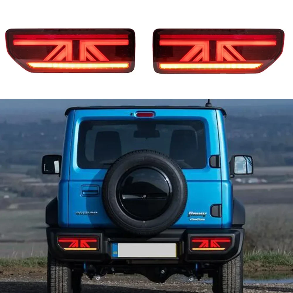 

Smoked Black Taillights W/ Sequential Turn Signal For 2018-2022 Suzuki Jimny Rear LED Turn Signal Brake Light Reversing Light