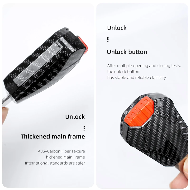 1Pcs Carbon Black Car Seat Belt Buckle Extender For Alfa Romeo 156 159 147 4C 8C 166 Giulia Giulietta Mito Stelvio Spider GT view 3