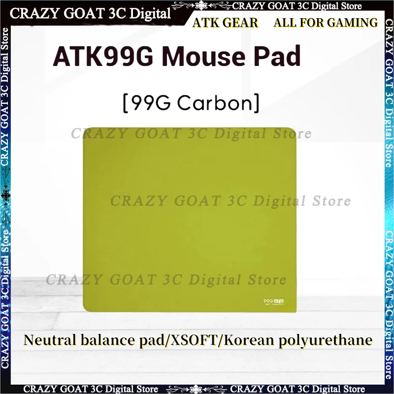 ATK 99G Carbon Xsoft Esports Mouse Pad Anti Slip Neutral Balanced Pad Category Gaming Mice Pad for CS2 APEX Valorant Gamer Gift