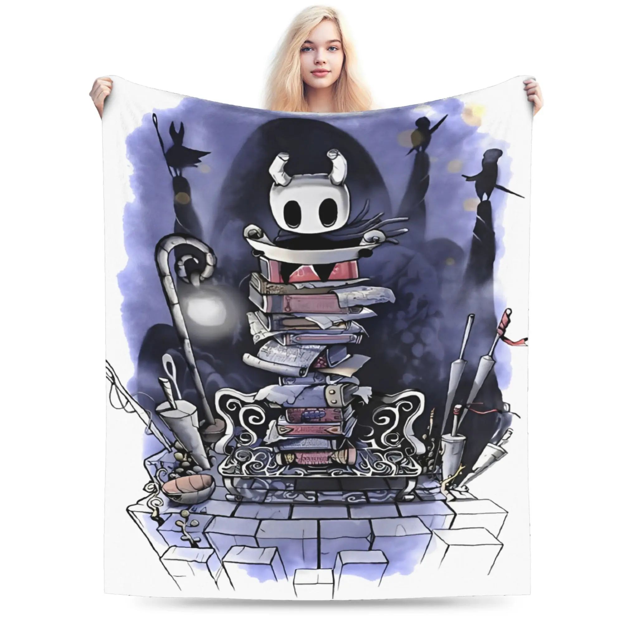 Super Soft Hollow Knight Throw Blanket Premium Flannel Fleece Lightweight  Bed Blanket Super Cozy Blankets All Season Use