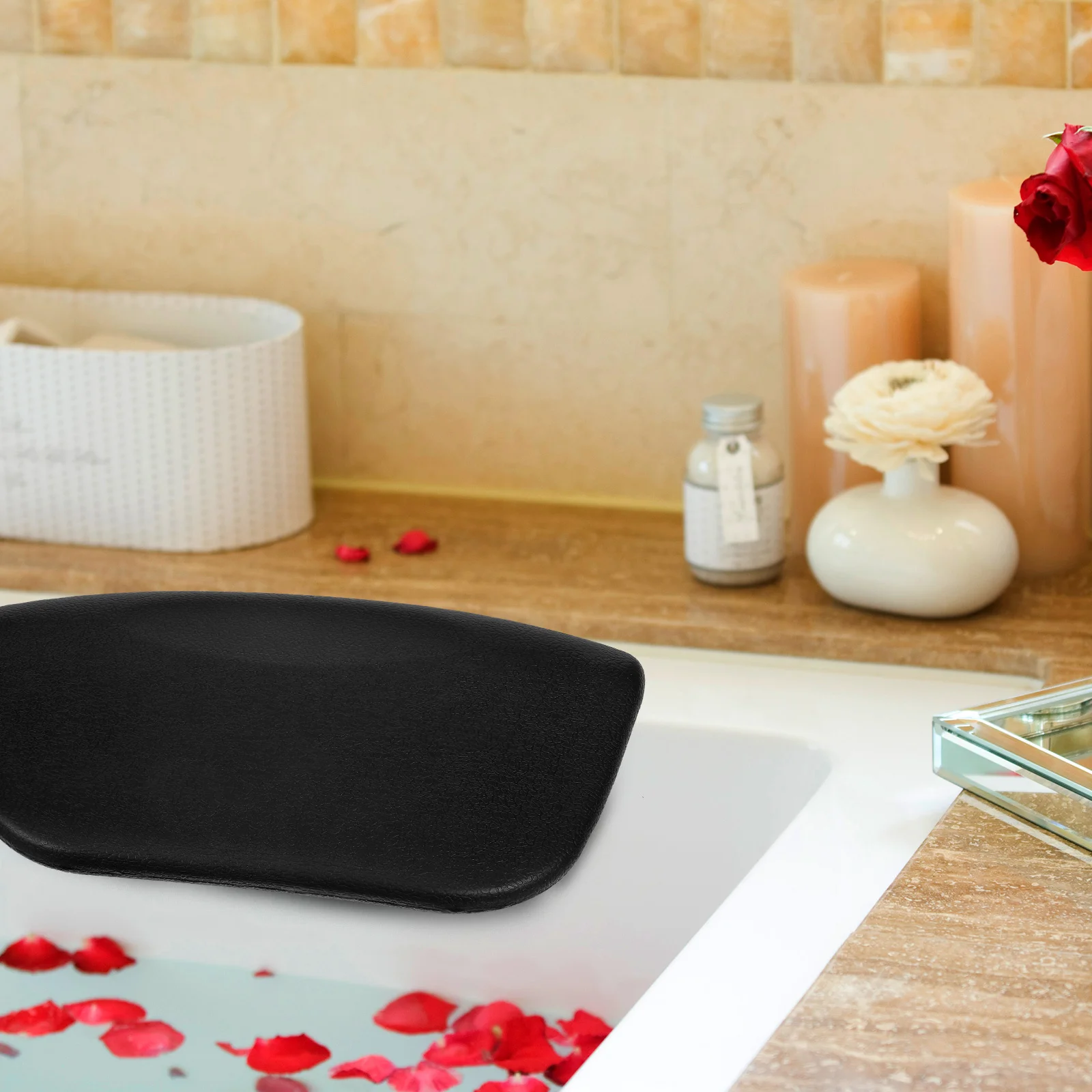 

Bath Pillow for Tub PU Material Soft Breathable Neck Back Support Relaxing Spa Easy Clean Headrest Bath Pillows for Tub