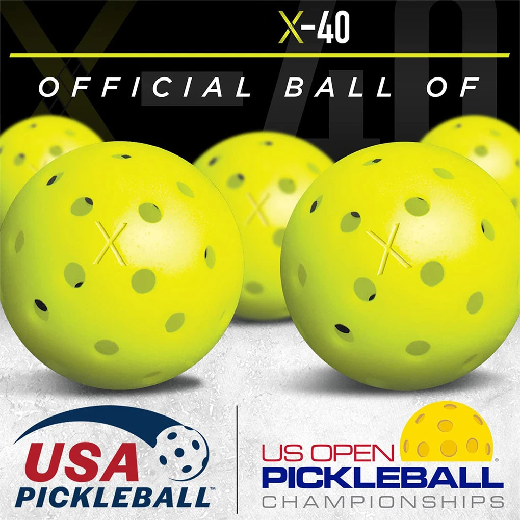 Pickleball Golf Hole Ball, Alta Elástica Weifu Hole Ball Substituição, Treinamento Reutilizável Pickle Balls, 40 Buracos, 6Pcs