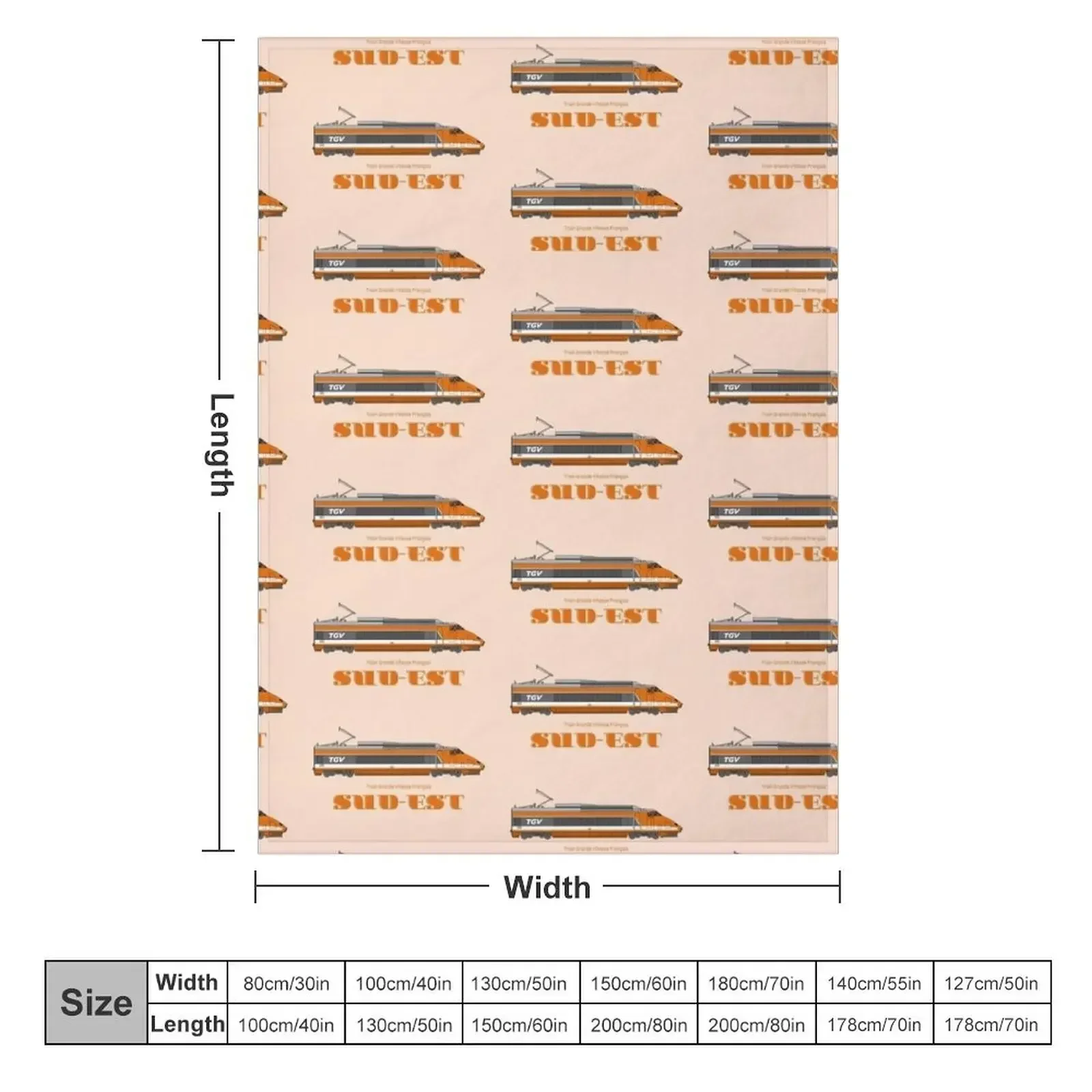 TGV Sud-Est Locomotive Artwork Throw Blanket warm winter For Sofa Thin Beautifuls Flannel manga Sofa Blankets