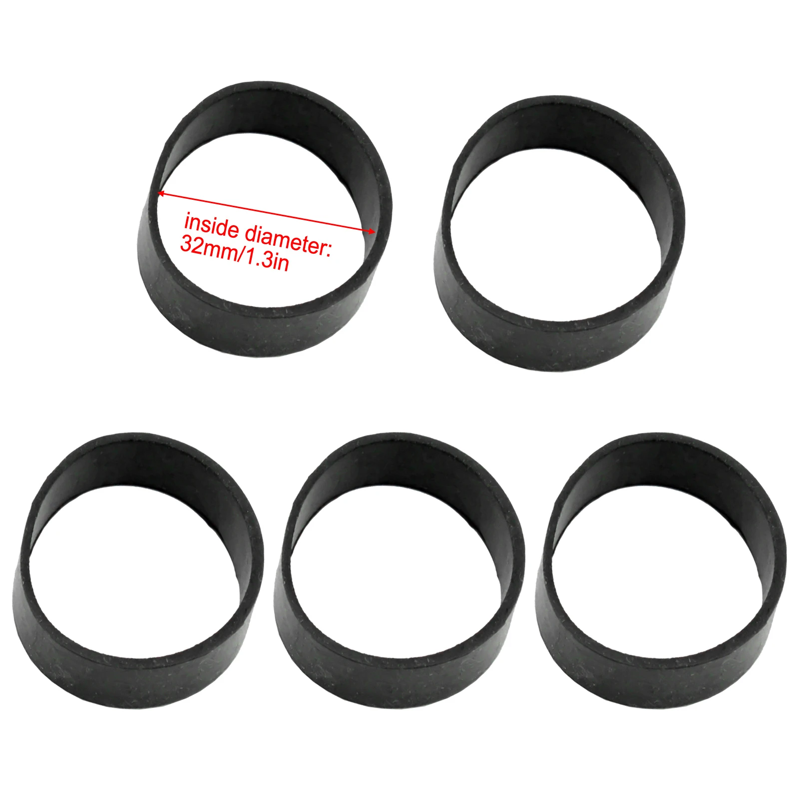 Enhanced Dive Safety, 5 Rubber Retaining Loops for 32mm Inner Diameter, Replacement for Worn or Damaged Straps