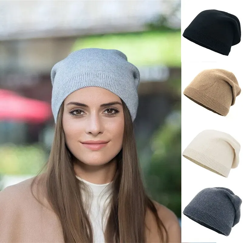 Autumn Winter Womens Hat New Simple Soft Thin Knitted Hats Outdoor Warm Cold Proof Fashion Bonnet Cap