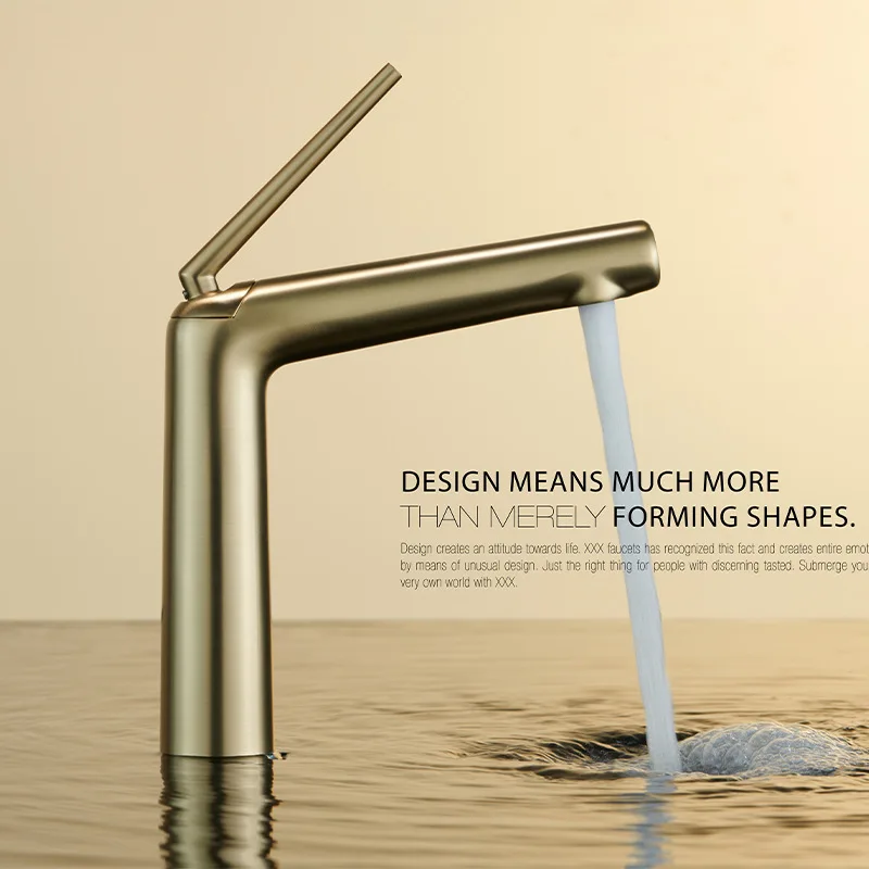 

All Copper Undermount Bathroom Sink Faucet-Hot & Cold Water Mixer, Premium Solid Brass, Small Space Friendly, Modern Art Design