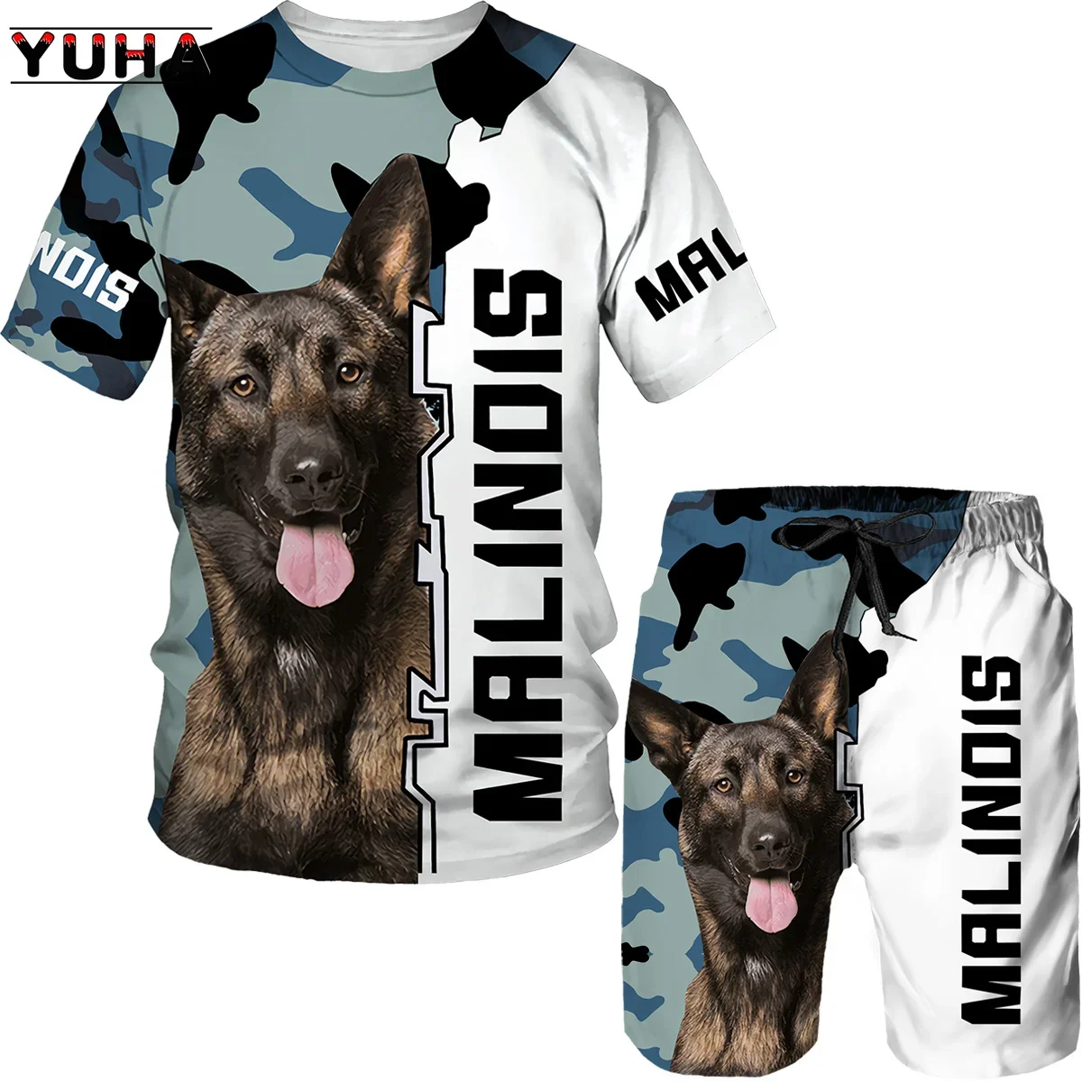 Rottweiler Dog 3d Printed T-shirt Shorts Set Male Summer Sportwear Casual Men\'s Tracksuit Fashion Men\'s Clothing S