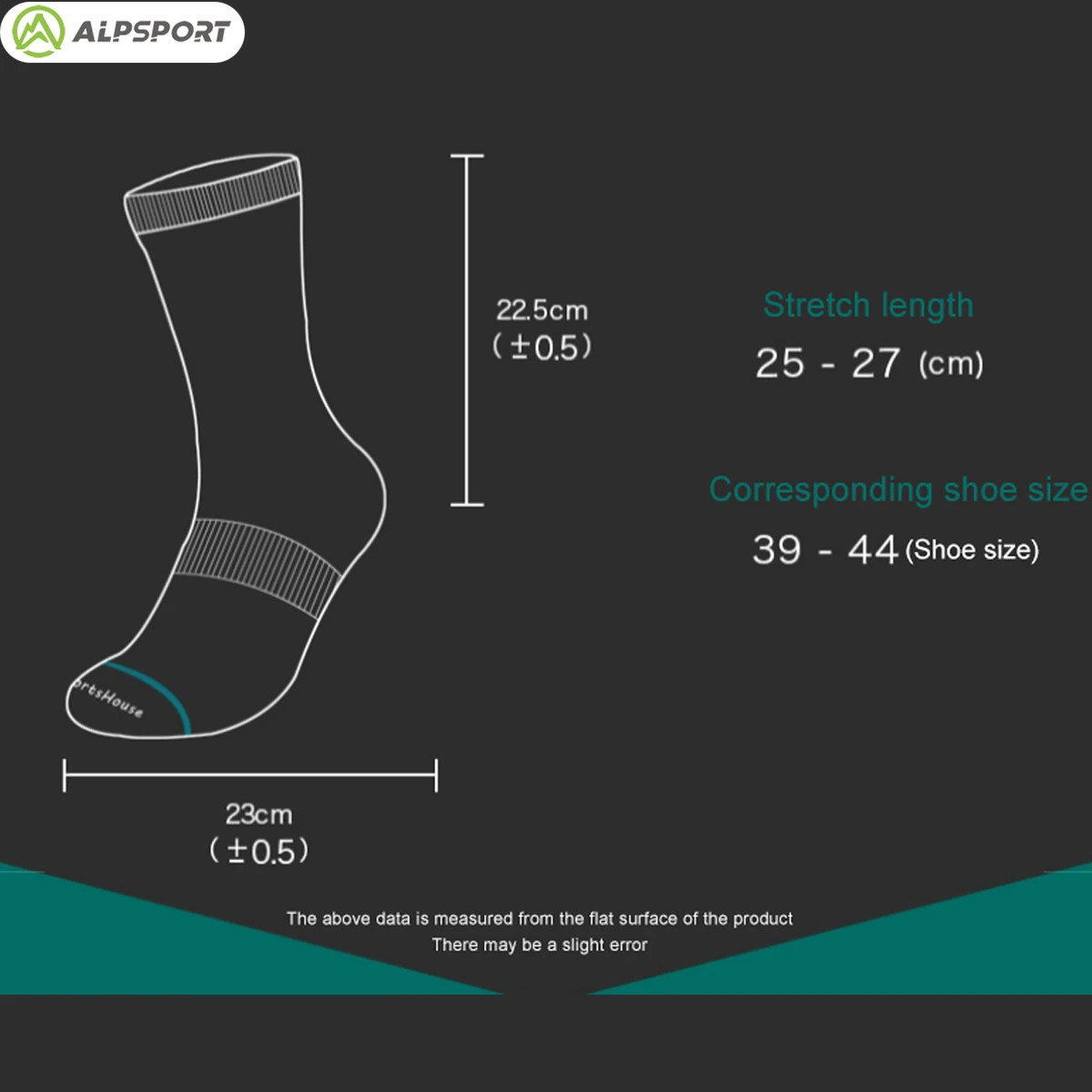 ALP- Sports Socks Breathable Pure Cotton Practical for Basketball, Football, Running, Fitness, Tennis, Unisex