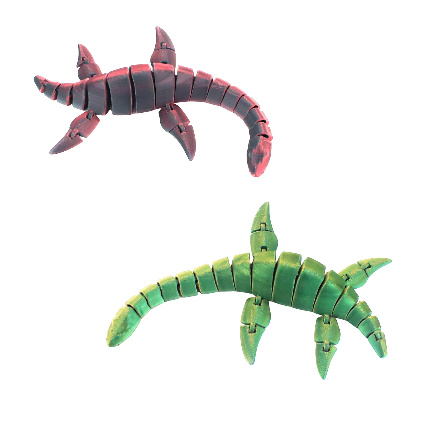 تنين طويل العنق مطبوع ثلاثي الأبعاد، لعبة متحركة مشتركة، زخرفة تنين جديدة، هدية مزخرفة