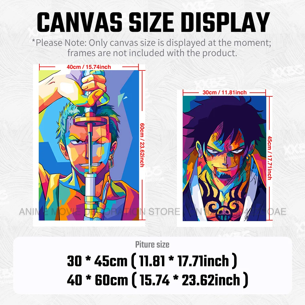 ONE PIECE Posters Monkey D. Luffy Home Decor Roronoa Zoro Anime Painting Nami Canvas Pictures No Frame Vinsmoke Sanji Wall Art