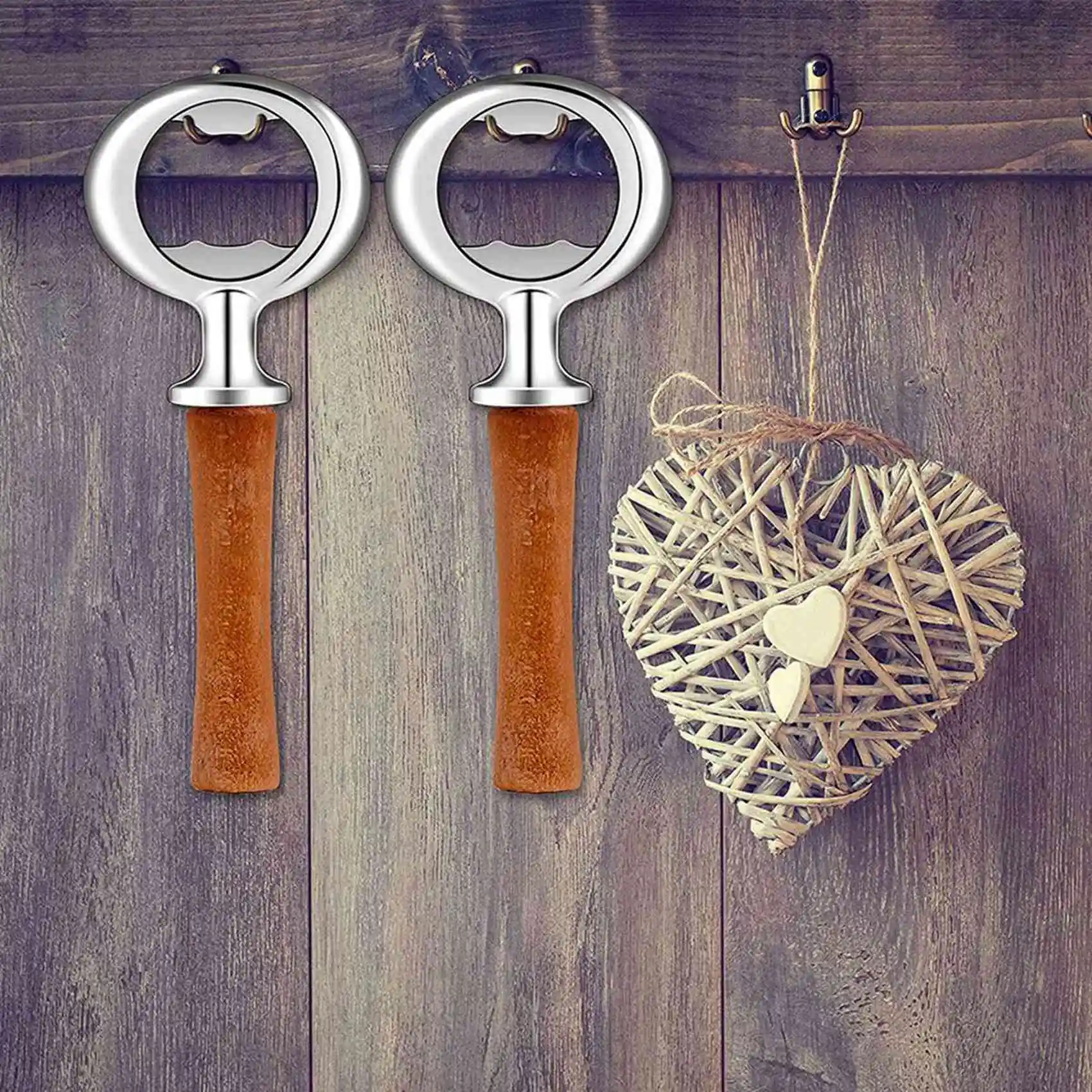 BAAJ-14 Pcs Christmas Bottle Opener Bottle Opener DIY Craft Beer Bottle Opener Blank Bottle Opener For Wood Turning Project