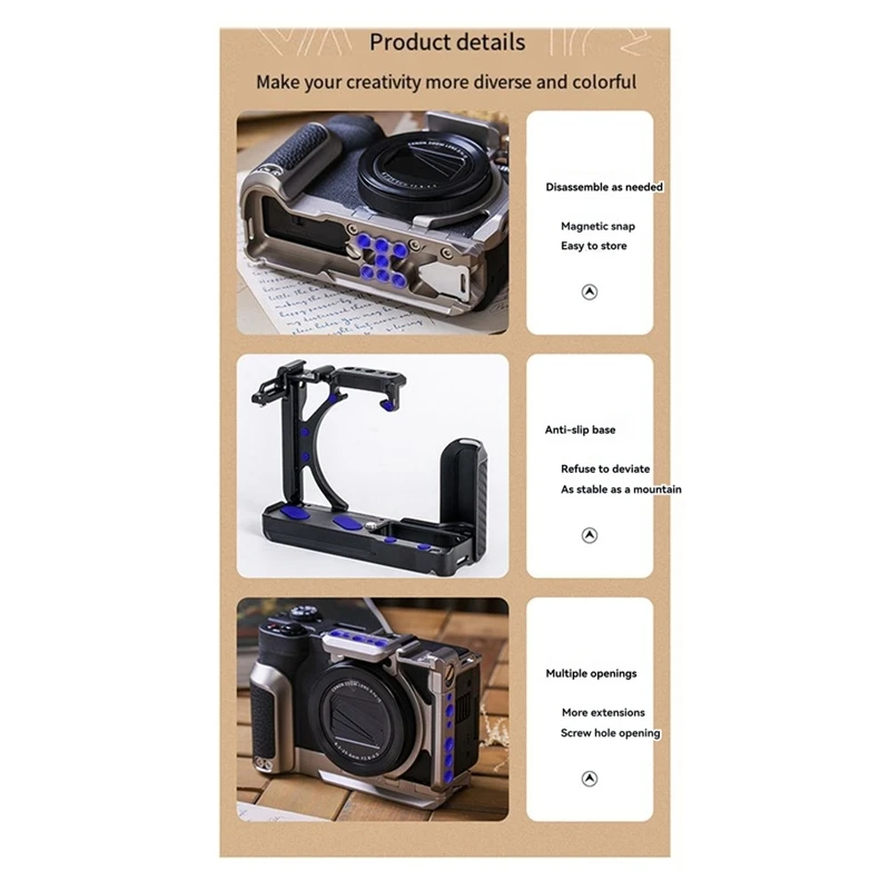 

Быстросъемная клетка для камеры V1, эргономичная ручка, быстросъемная пластина, профессиональное снаряжение для киносъемки A-A86Z
