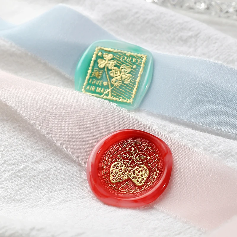 New Wax Seal Stamp Strawberry /Daisy/Fern Leaf Sealing Stamp Head For Envelopes Wedding Invitations Gift Packaging Scrapbooking