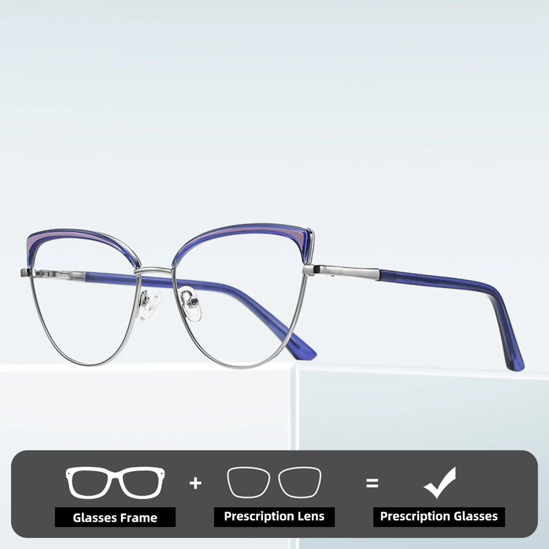 

Двойные легенды квадратные бабочки оптические очки по рецепту женские модные очки для чтения с защитой от синего света настраиваемые близорукость