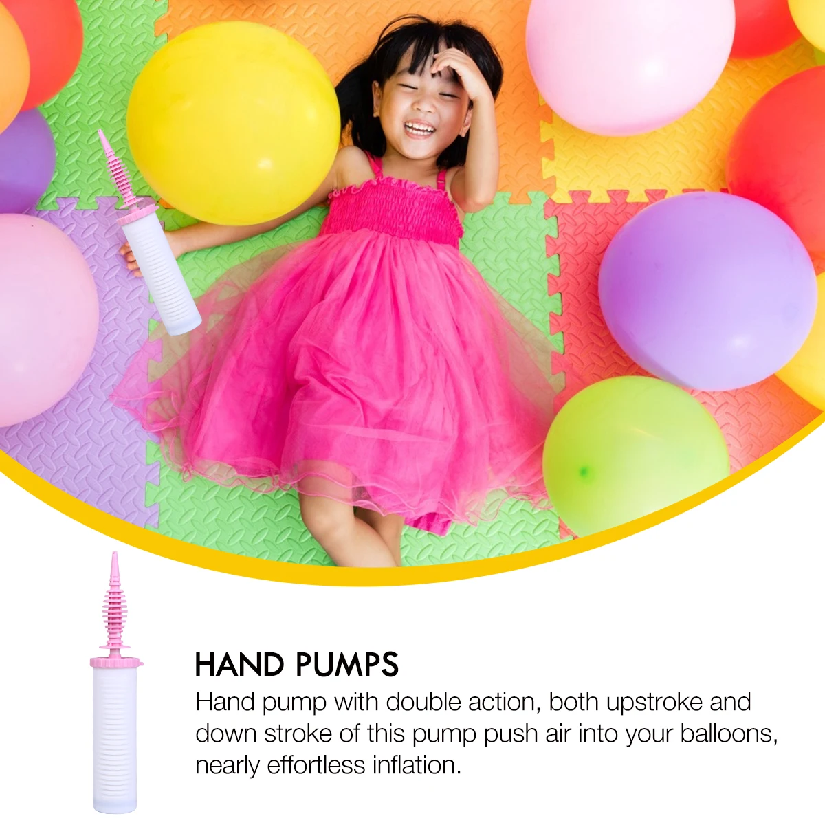 

1pc Balloon Pumps Hand-push Air Pumps for Yoga Balls Hard Glue Balloons Pump Inflator Plastic Safe Non Toxic Party