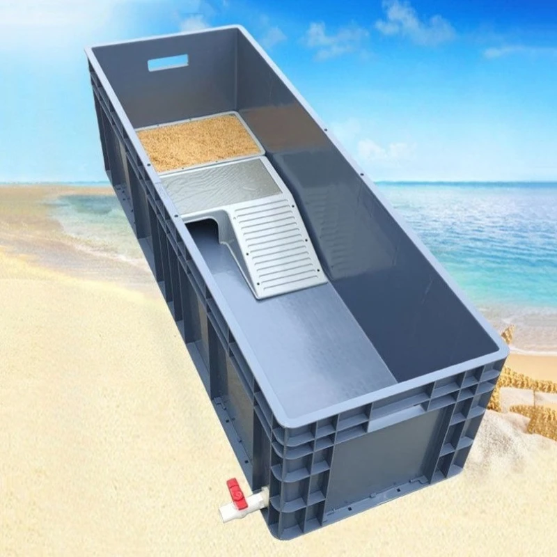 Turtle Breeding Box Thickened Large Turtle Fish Terrarium With Side Drainage Basking Platform Turtles Aquarium Turtles Habitat
