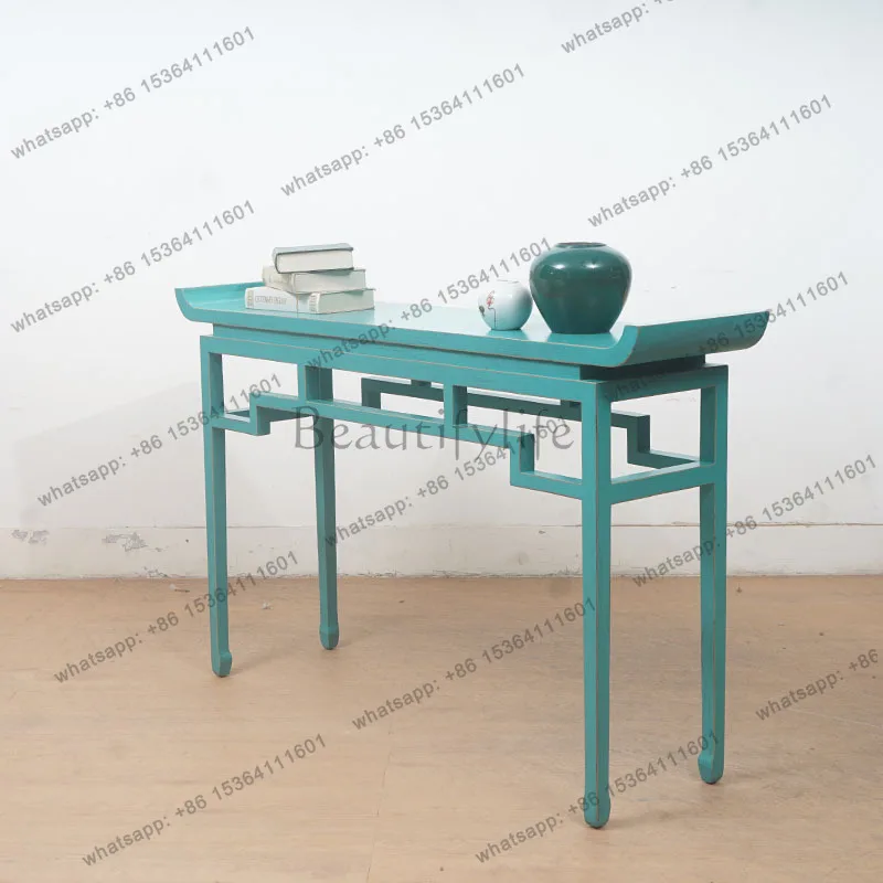 New Chinese-style entrance table Living room entrance table Hotel lobby end view table