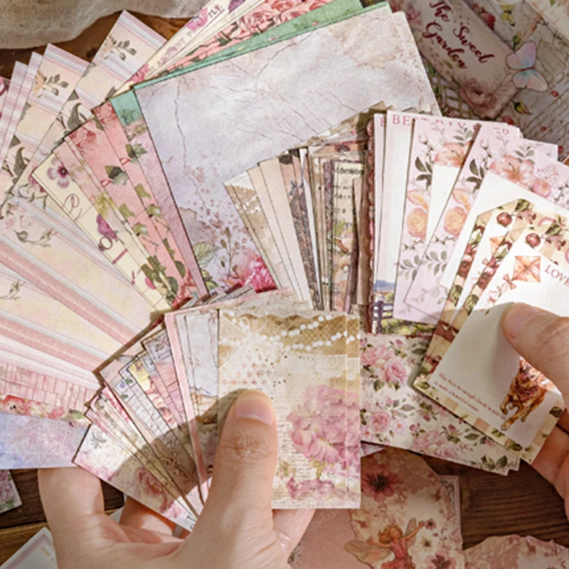 السيد ورقة المواد النباتية ورقة 100 ورقة/حزمة جوفاء الريف الحياة زهرة ورقة ديكور المنزل هدايا للأصدقاء