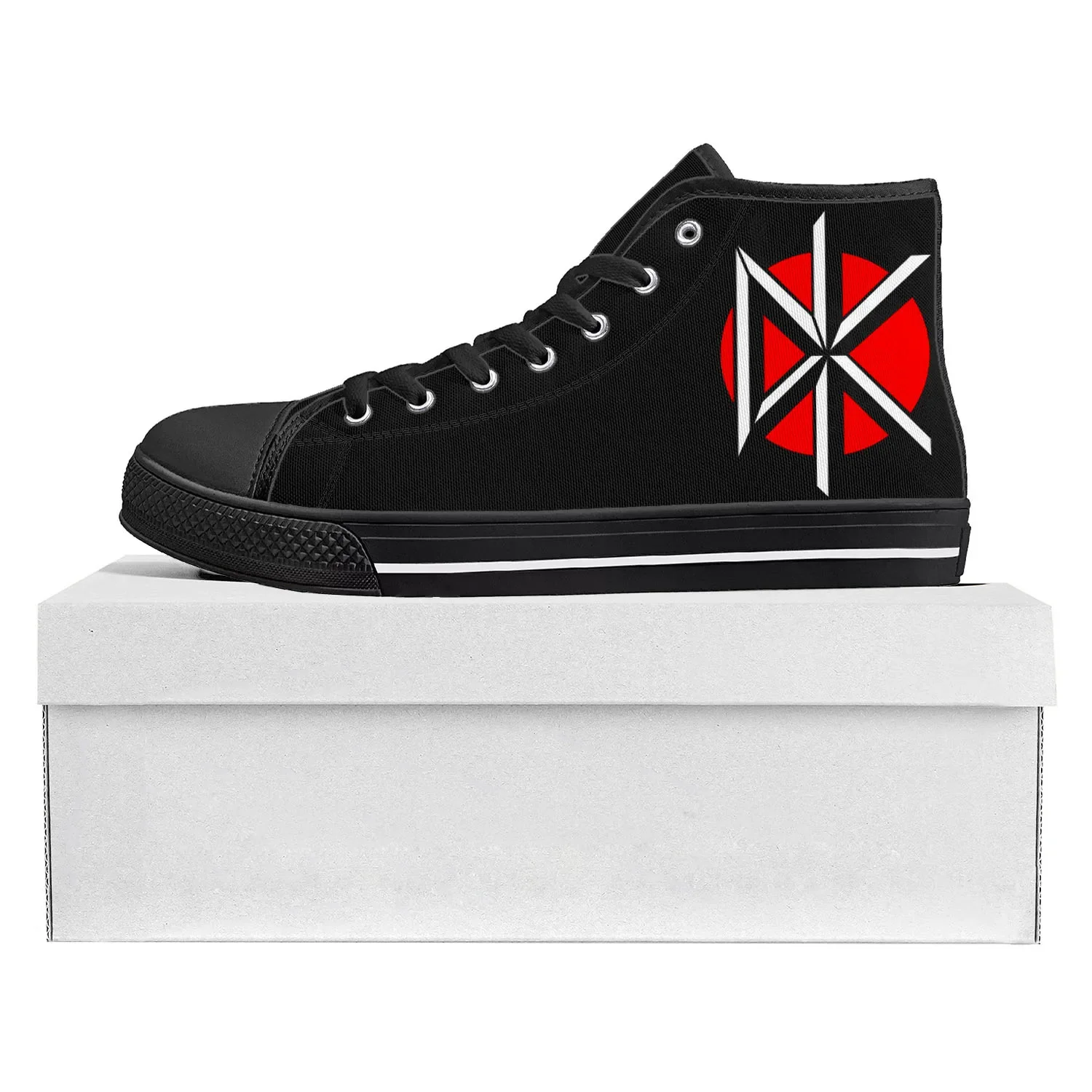 Dead Rock Band Kennedys High Top High Quality Sneakers Mens Womens Teenager Canvas Sneaker Casual Couple Shoes Custom Shoe Black