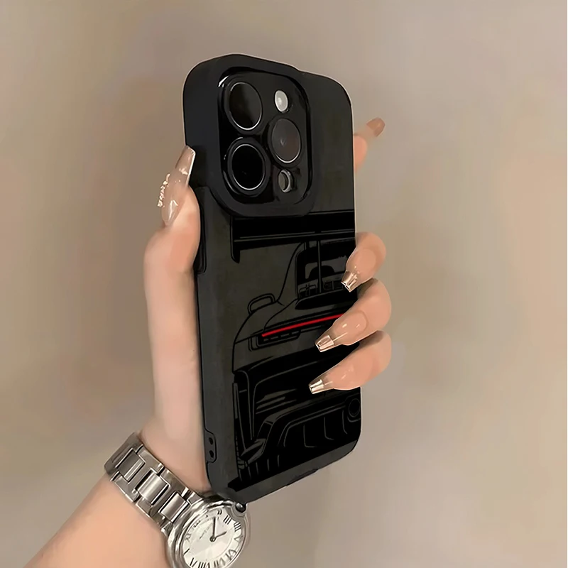 Coole Sportwagen-Handyhülle für iPhone 18 Pro Max 17 16 15 Plus 14 13 12 11 17 Pro Air XR X XS 7 Plus SE 2022 Kunstlederhülle