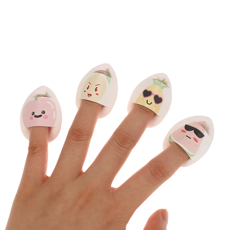 10PCS Mini Fruit Pattern Finger Sponge Puff Small Air Cushion Powder Face Foundation Concealer BB Cream Cosmetics Applicator