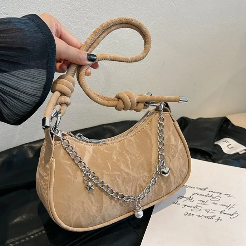 حقيبة كتف للنساء حقيبة كروس أنيقة وبسيطة تحت الإبط حقيبة متعددة الاستخدامات للنساء والفتيات