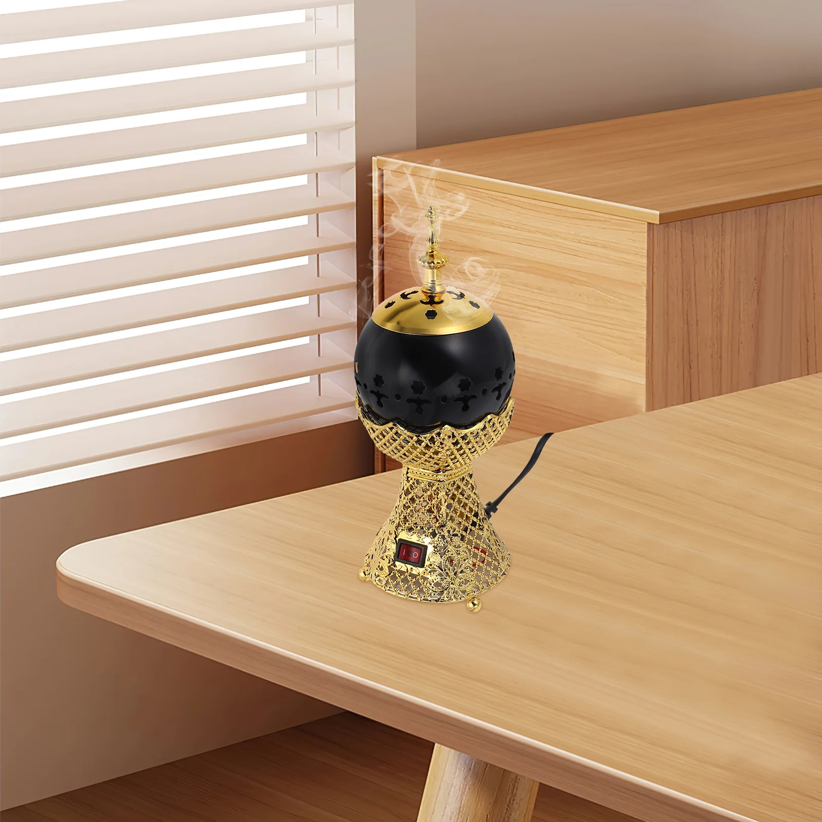 

Electric Incense Plug In Small Aromatherapy Holder For Office Home Yoga Spa Iron Incense Burner Air Purifying Fragrance Diffuser