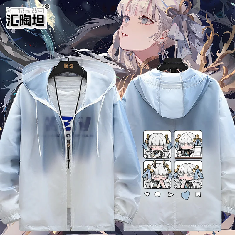 

Легкая летняя куртка Minhao Cos Game Cartoon из полиэфирного волокна с защитой от солнца, на молнии, с длинными рукавами