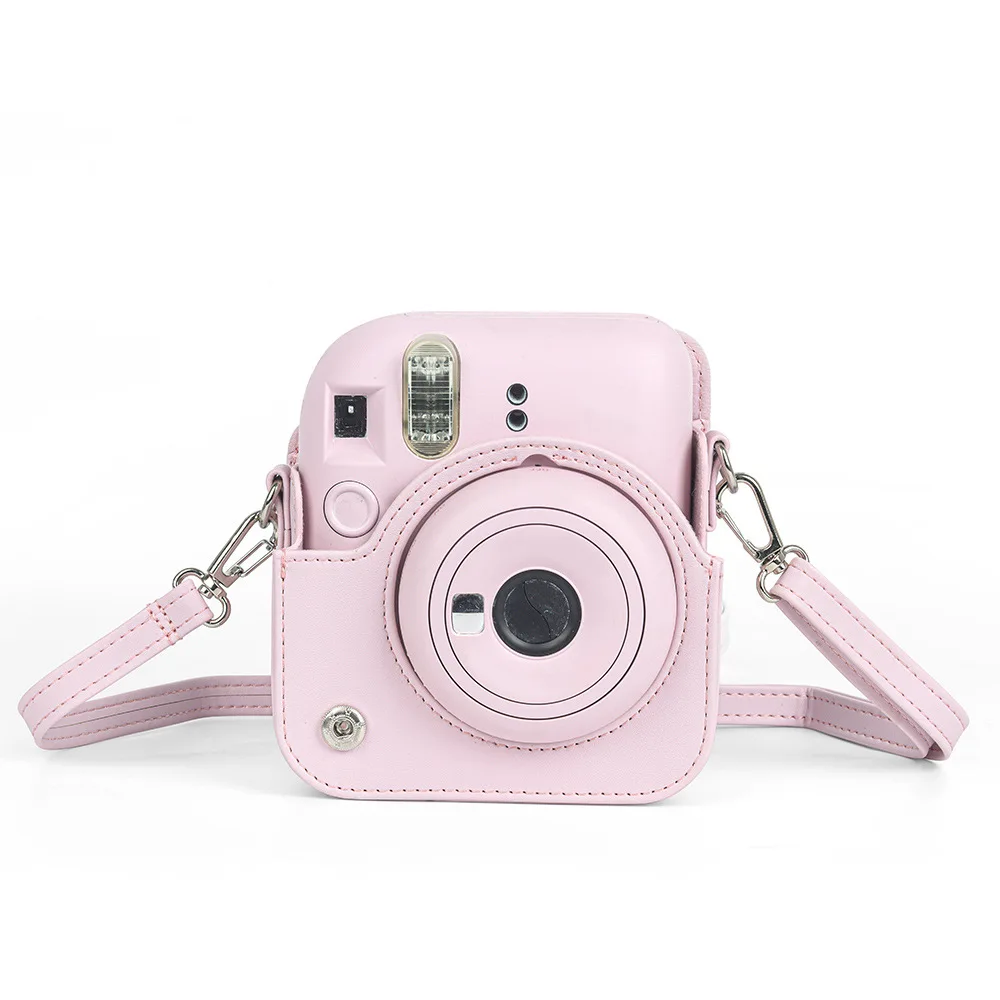 For Instax Mini 12 Camera Case PU Leather Soft Protective Case Trave Bag for Fujifilm Film Camera Bag with Shoulder Strap