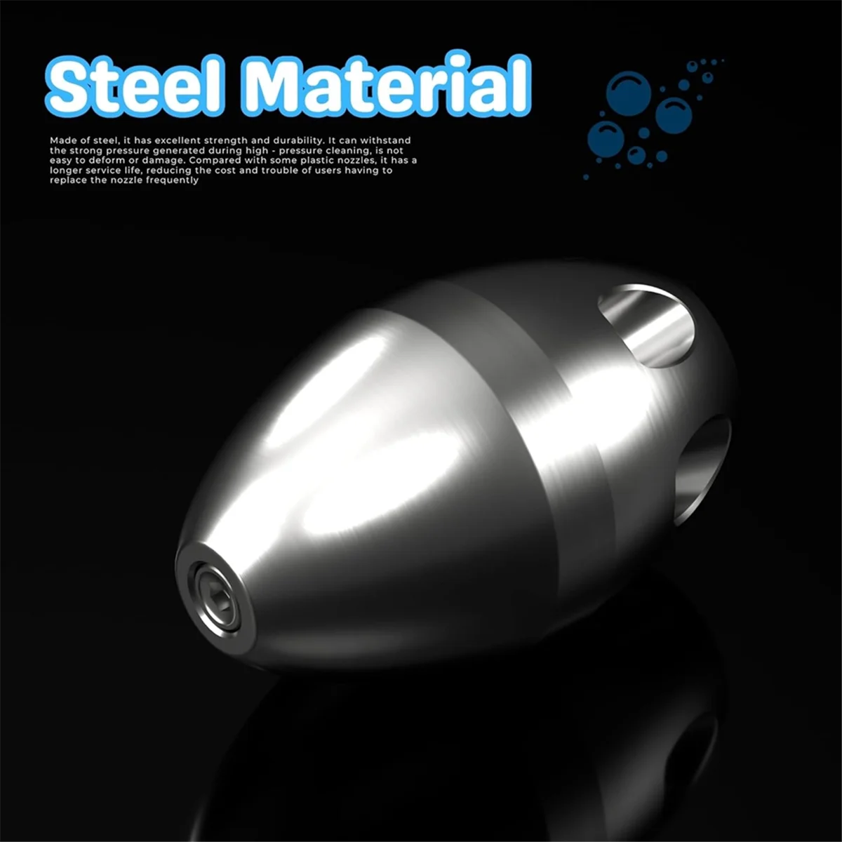 

AA25 3/8inch Internal Thread Jetter Nozzle for Power Washer, High Pressure Cleaning Pipe Spraying Nozzle for Pressure Washer