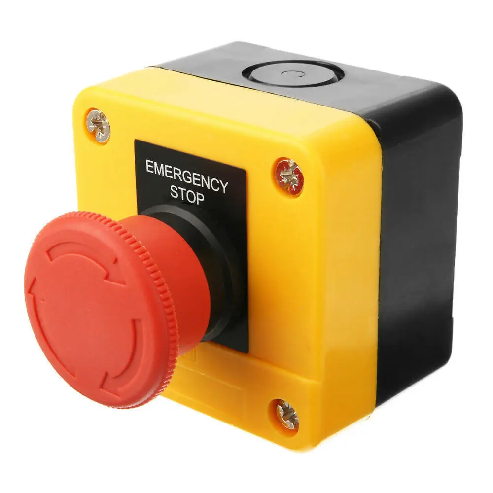 Red Mushroom Emergency Stop Push Button Switch NO / NC Waterproof 240V 5A