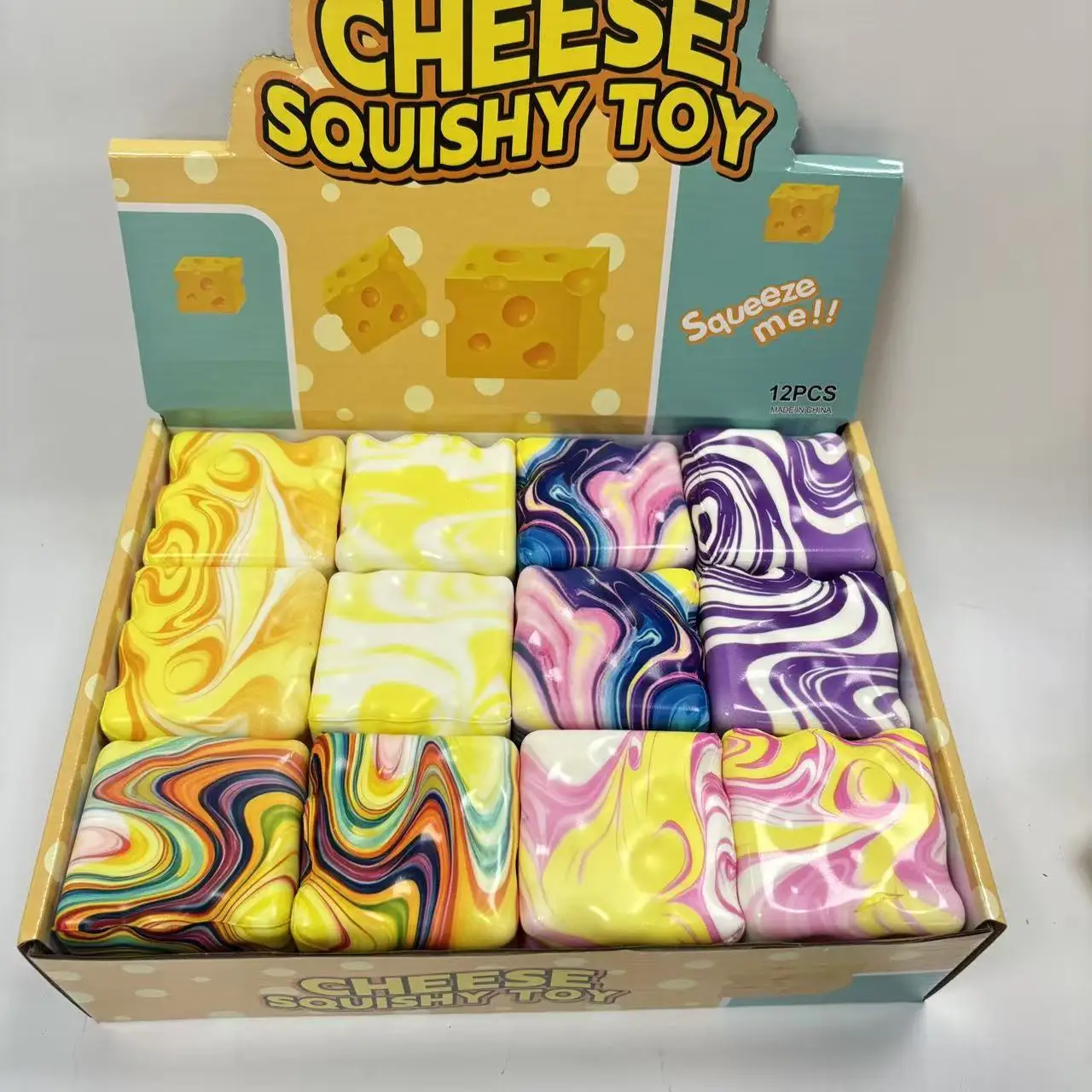 New Butter Stick Squishy Fidget Toys Elastic Cheese Stick Funny Squeeze Prank Toy Stress Anxiety Relief Game
