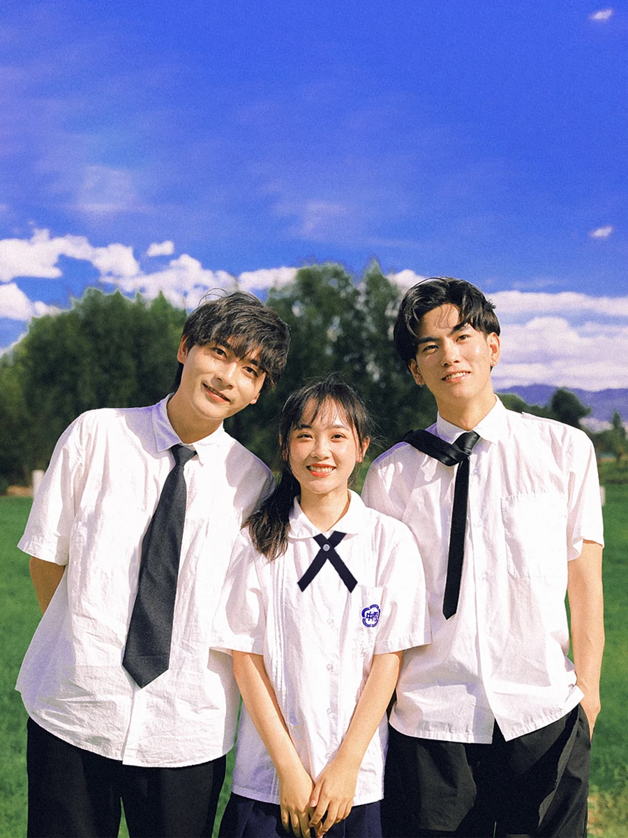 

Японский Sle JK orm Set Summer High School aduation Season College Wind Taiwan School orm White irt Class orm