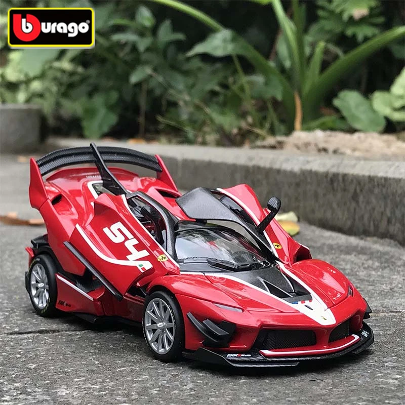 Bburago 1:32 Ferrari FXX K EVO Alloy Car Model Diecast Metal Toy Sports Car Model High Simulation Sound and Light Childrens Gift