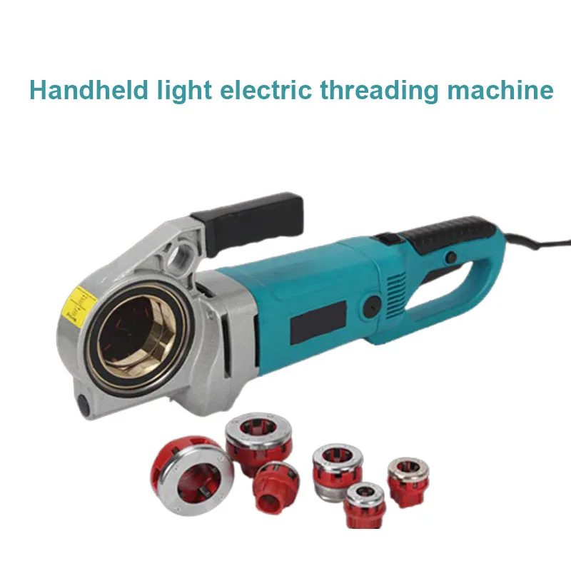 

Electric Pipe Threading Machine 220V Portable Hand-Held Steel Pipe Plastic Pipe Iron Pipe Hinge Thread Galvanized Pipe Threading