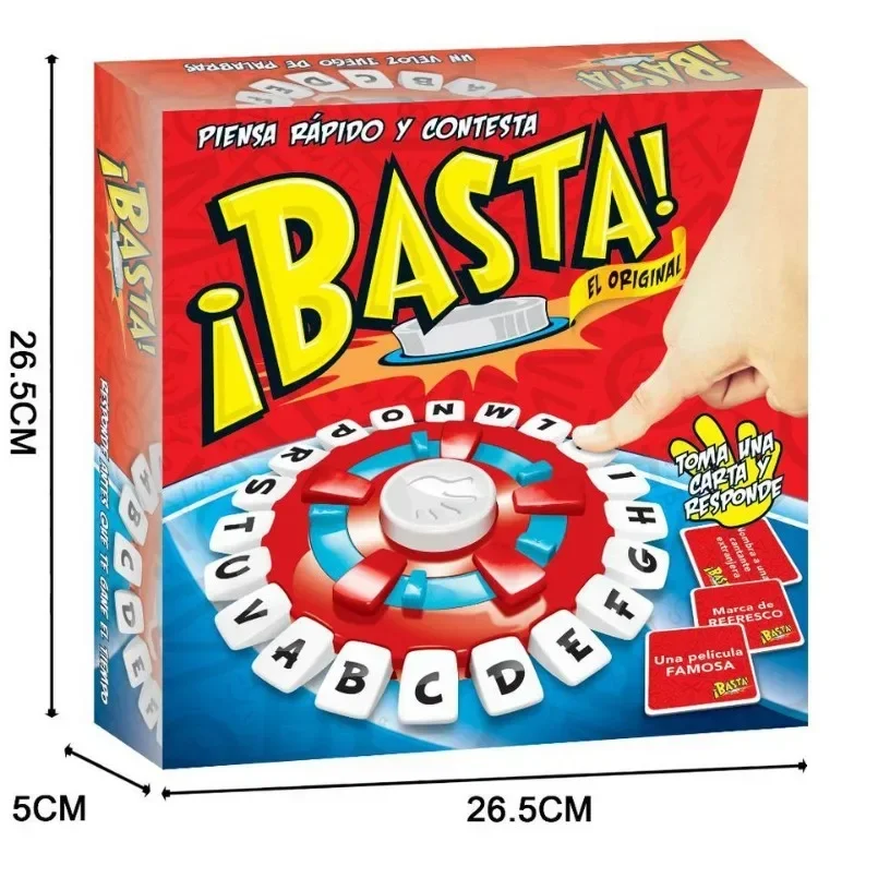 Basta! Board Game Spanish Version Think Word Tapple Game Fast-paced Family Gathering Letter Toys Lengua española Juegos De Mesas