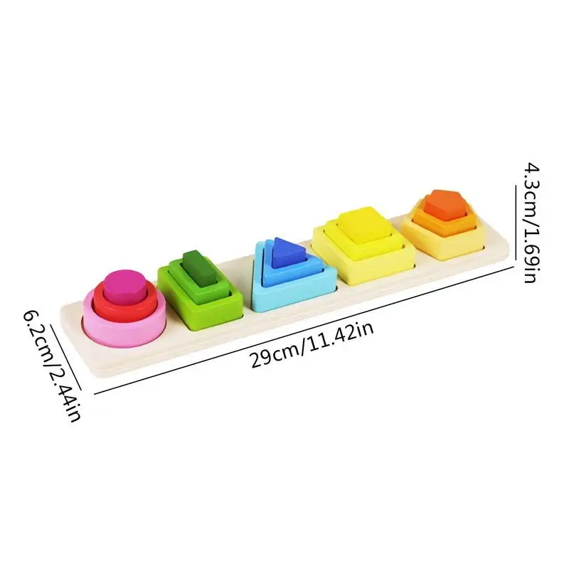 Sorting Stacking Toys Wooden Sorting Stacking Toys For Kids Educational Toys Color Recognition Stacker Shape Sorter