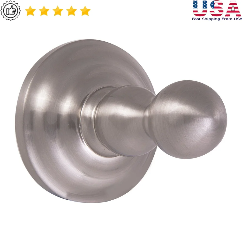 

Современный атласный никелевый крючок для халата, латунная цинковая конструкция, простая установка, настенный шкаф, аксессуар для ванной комнаты, компактный дизайн